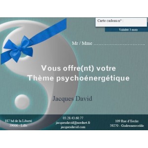 Chèque cadeau Thème Psychoénergétique de naissance